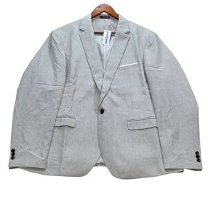 NWT COOFANDY Mens Blazer Jacket XXL Gray Two‎ Button Sport Coat 50L